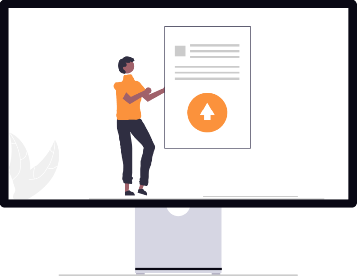 person som lämnar in ett dokument