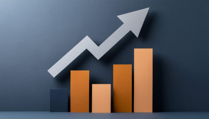 ekonomiska grafer som visar framgång