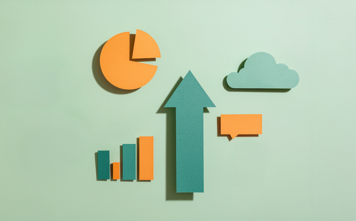 ekonomiska grafer symboliserar expansionsfond